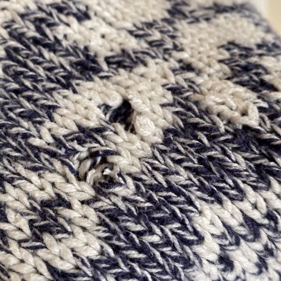 Aerie-blue and white open cardigan with fringe- Size medium - Picture 9 of 13